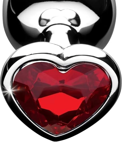 Miniatura 3 de Lynx Enchufe anal de corazón de aleación de aluminio más pequeño, rojo