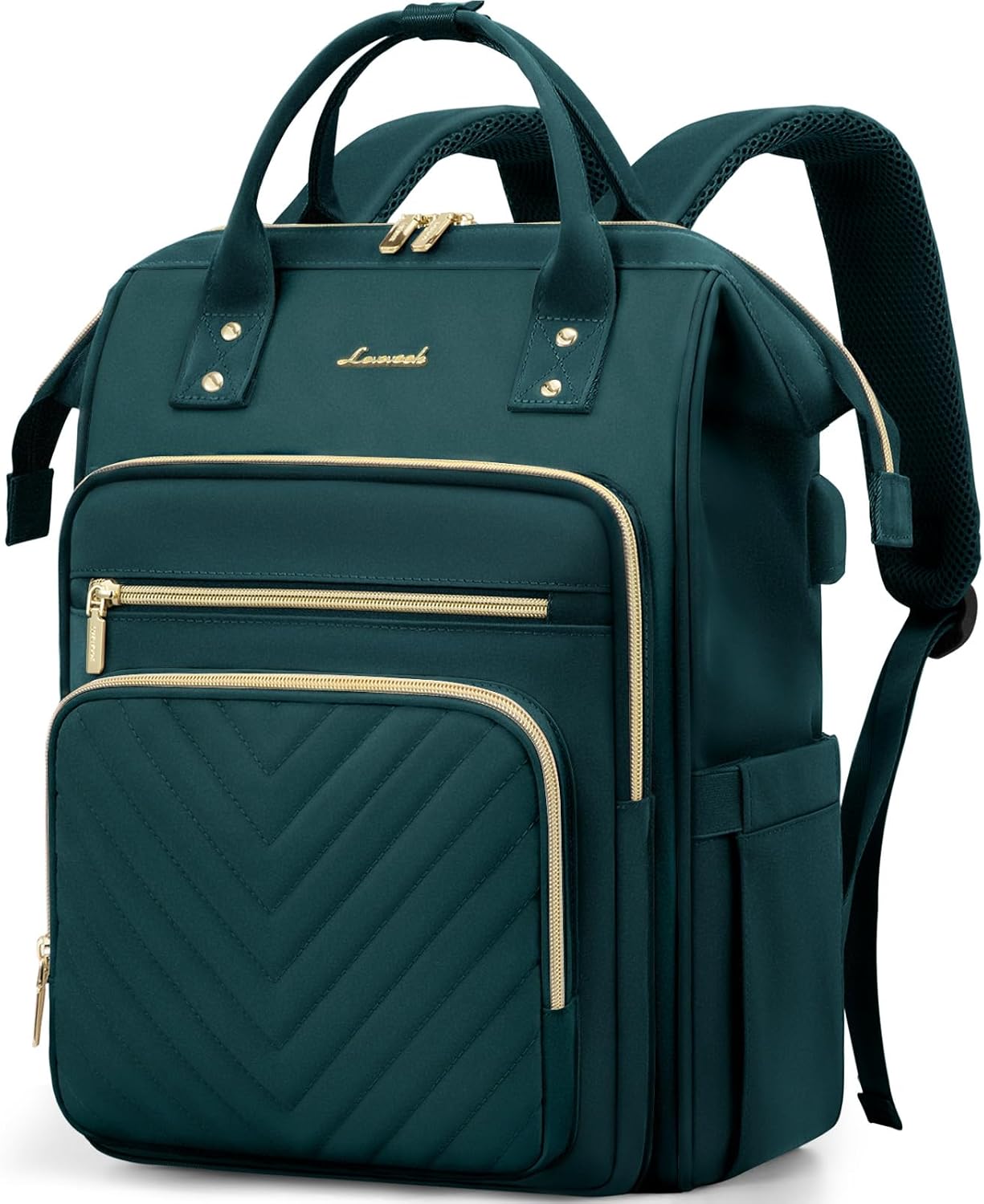 LOVEVOOK Laptop Backpack for Women, 17 inch Womens Backpack for School College with USB Port & Anti-theft Zipper, Large Computer Laptop Rucksack Casual Daypacks for Business Travel, Dark Green LOVEVOOK Laptop Backpack for Women, 17 inch Womens Backpack for School College with USB Port & Anti-theft Zipper, Large Computer Laptop Rucksack Casual Daypacks for Business Travel, Dark Green