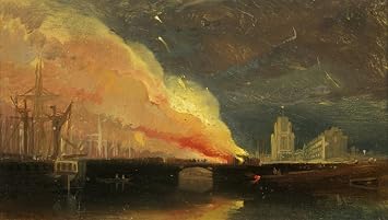 WGZGEFLEB Famous Painting Decorative Poster Artwork Wall Art Bristol Riots the Burning of the Toll-houses Onstreet Bridge by William Muller Animal Pictures for Home Decor 60x90cm