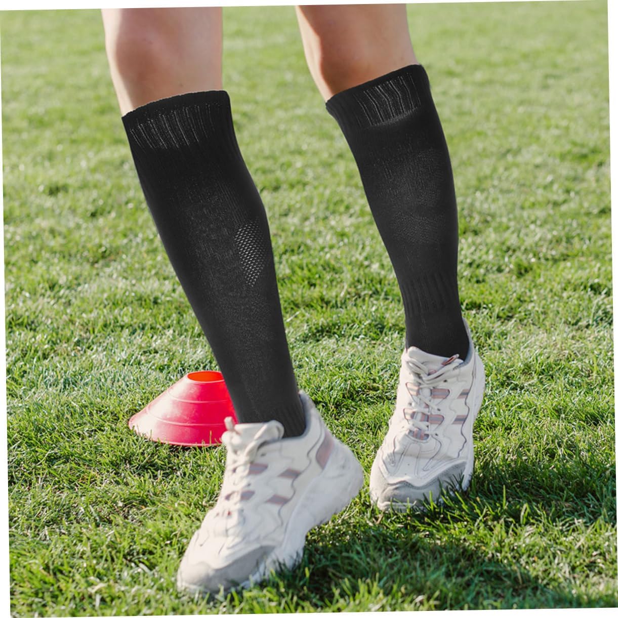 2pairs Comfortable Sports Stockings for Boys and Girls Ergonomic Calf Socks High Elastic Design Breathable Tube Football Socks Suitable for Youth Sports Activities