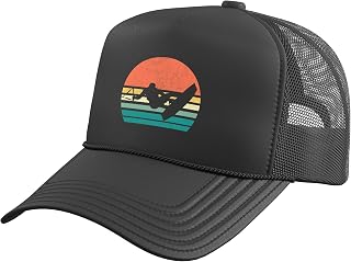 Wakeboarder, Retro Wakeboarding, Wakeboard Trucker Hat with Adjustable Mesh Back