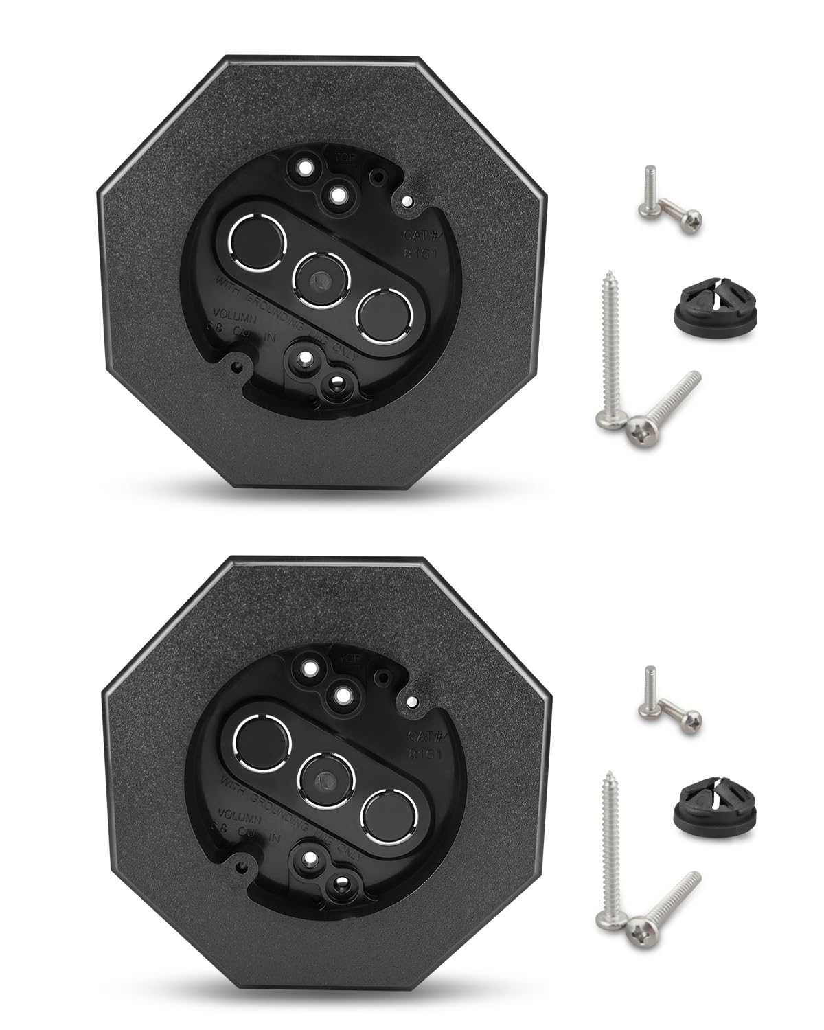 Vertical Siding Lamp Octagon Mounting Kit with Built-in Elecrical Box for Outdoor Smooth Lap, Vinyl Mounting Blocks
