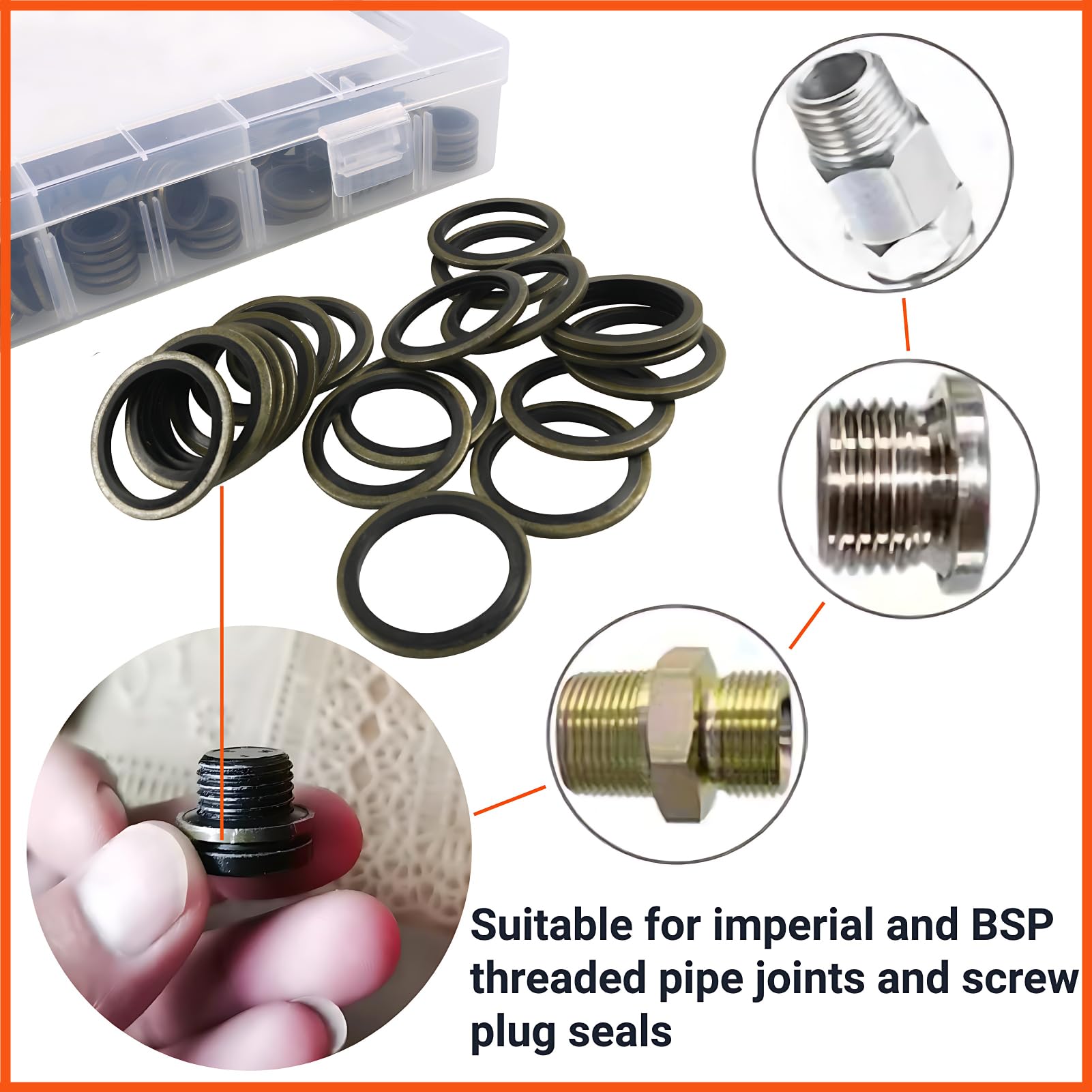 230 Stück Dichtungsringe Unterlegscheiben Set Ölablassschraube Dichtung M6 M8 M10 M12 M14 M16 M18 M20 M22 M24 M26 O Ring Sortiment Set