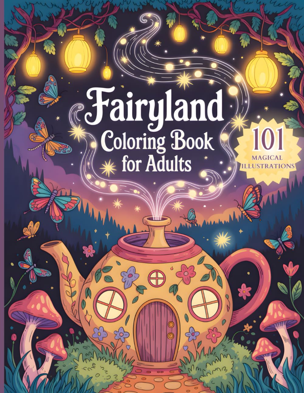Fairyland Coloring Book For Adults: 101 Whimsical Scenes, Enchanted Creatures & Magical Forests To Spark Creativity And Relieve Stress (Enchanted Escapes Coloring Series)