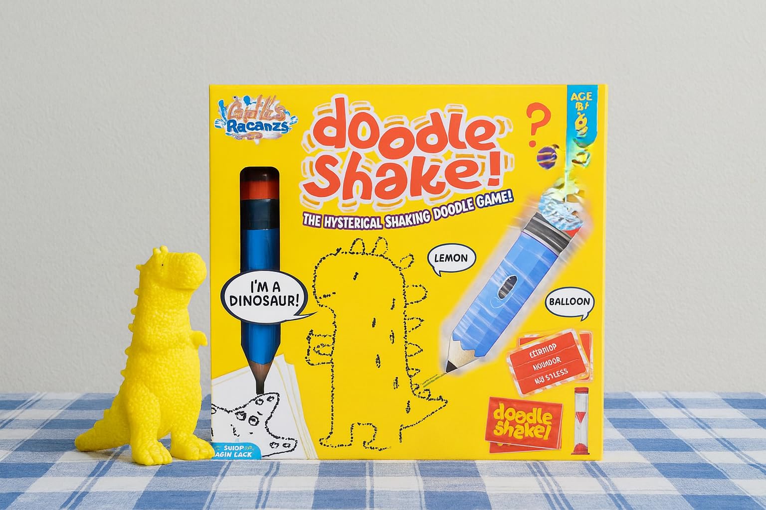 Shaking Doodle Drawing Game Set – Vibrating Pen Challenge with Idea Cards and Sketch Sheets, Perfect for Creative Fun, Parties, and Group Activities -A81