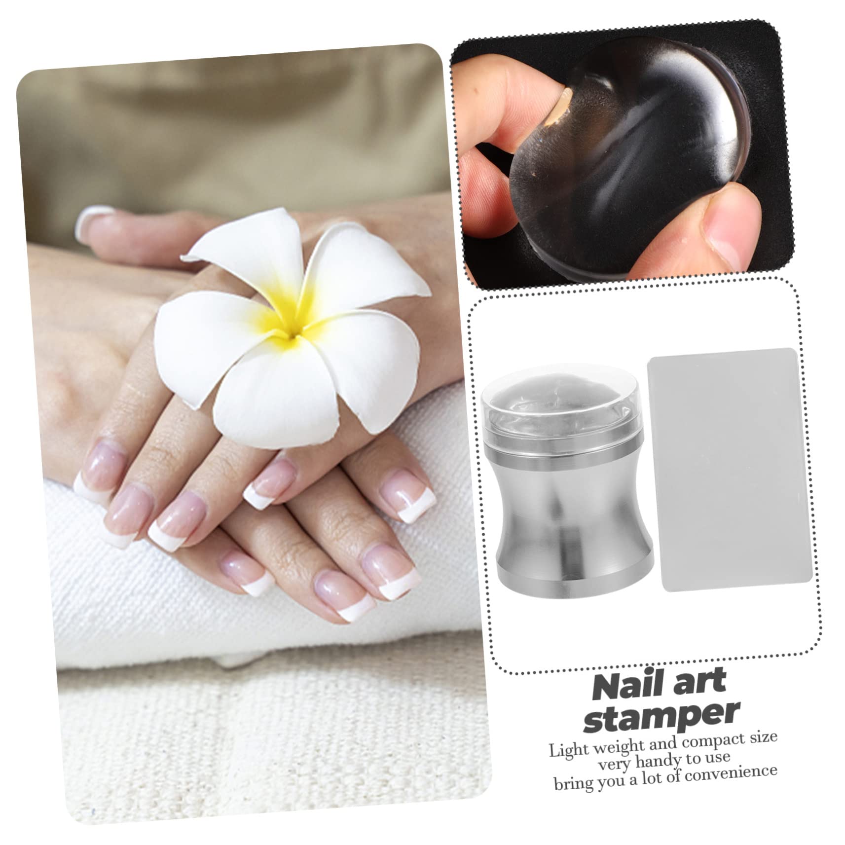 Healeved 5sets Stampini Per Unghie Silicone Per Nail Art Facili Usare Stampini e Raschietto Per Decorazioni Unghie Mano