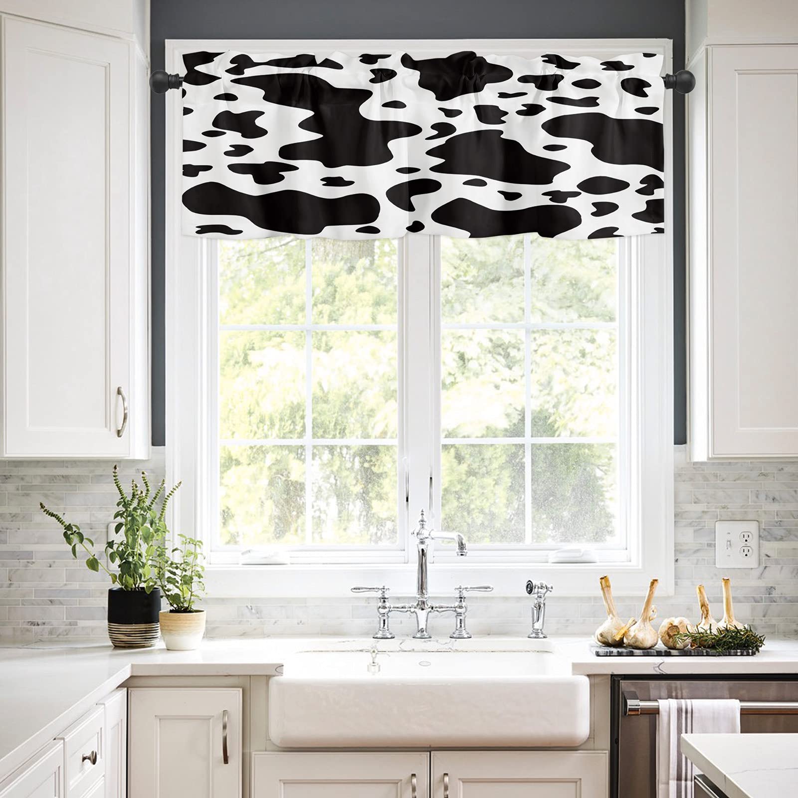 YYHWHJDE Meerschweinchen Vorhänge 137x46cm - Kurzvorhänge Mit Volant Für Küche & Bad