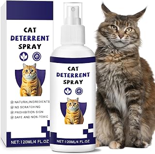 Cat Deterrent Spray, Cat Repellent Spray for Scratching & Marking, Anti-Scratch Deterrent for Furniture, Sofas, Rugs, Curtains, Plants, Indoor & Outdoor 4 FL.OZ