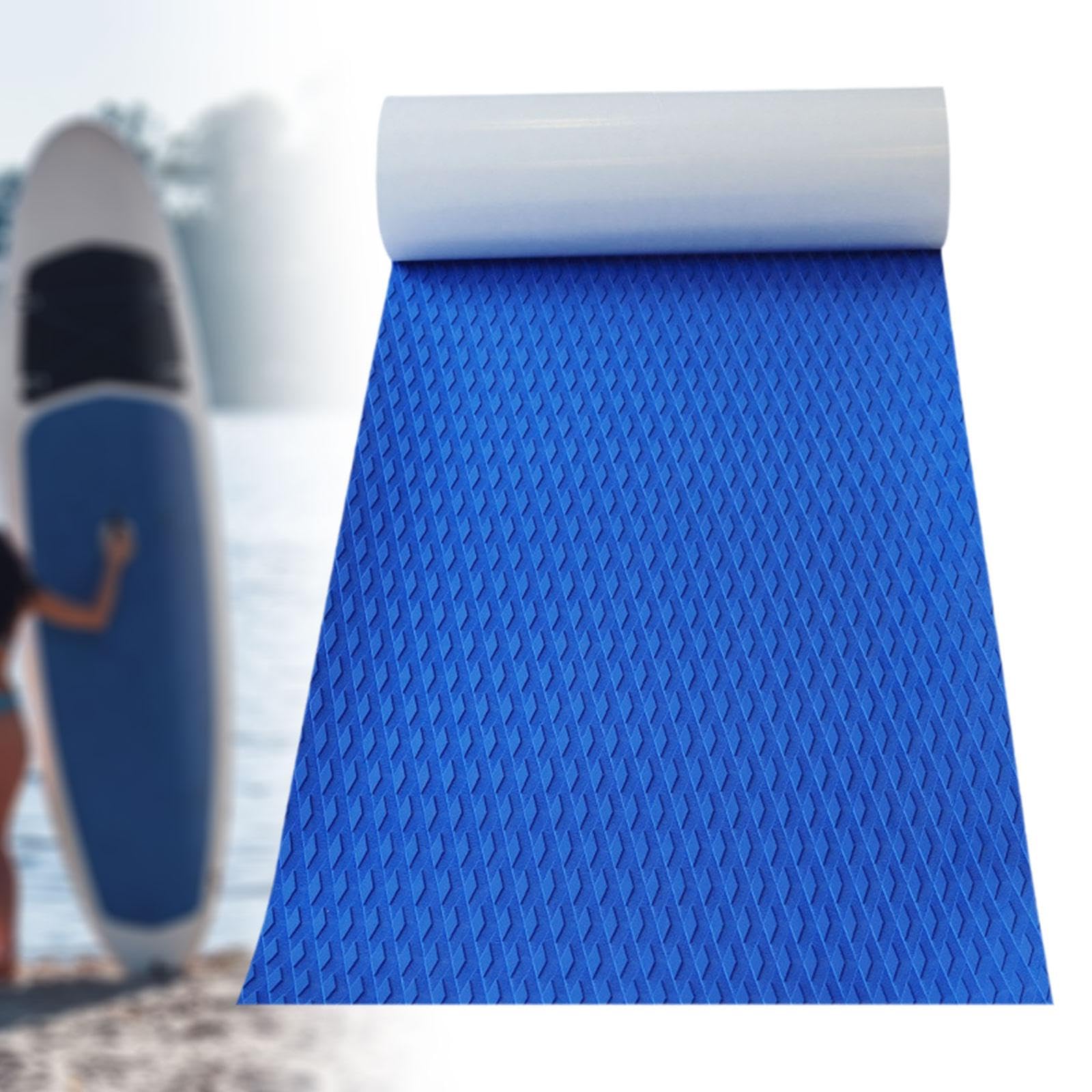 Colaxi Surfboard Traction Pad Deck Grip Non Slip Strong Grip Multipurpose Boat Floor Mat EVA Sheet for Skimboard Canoe Longboard, Blue
