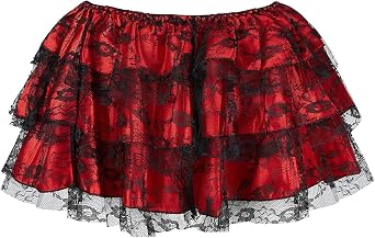Plus Size Steampunk Skirt for Women Tulle Multi Layered Outfits Party Cosplay Costume Show Girl Skirt