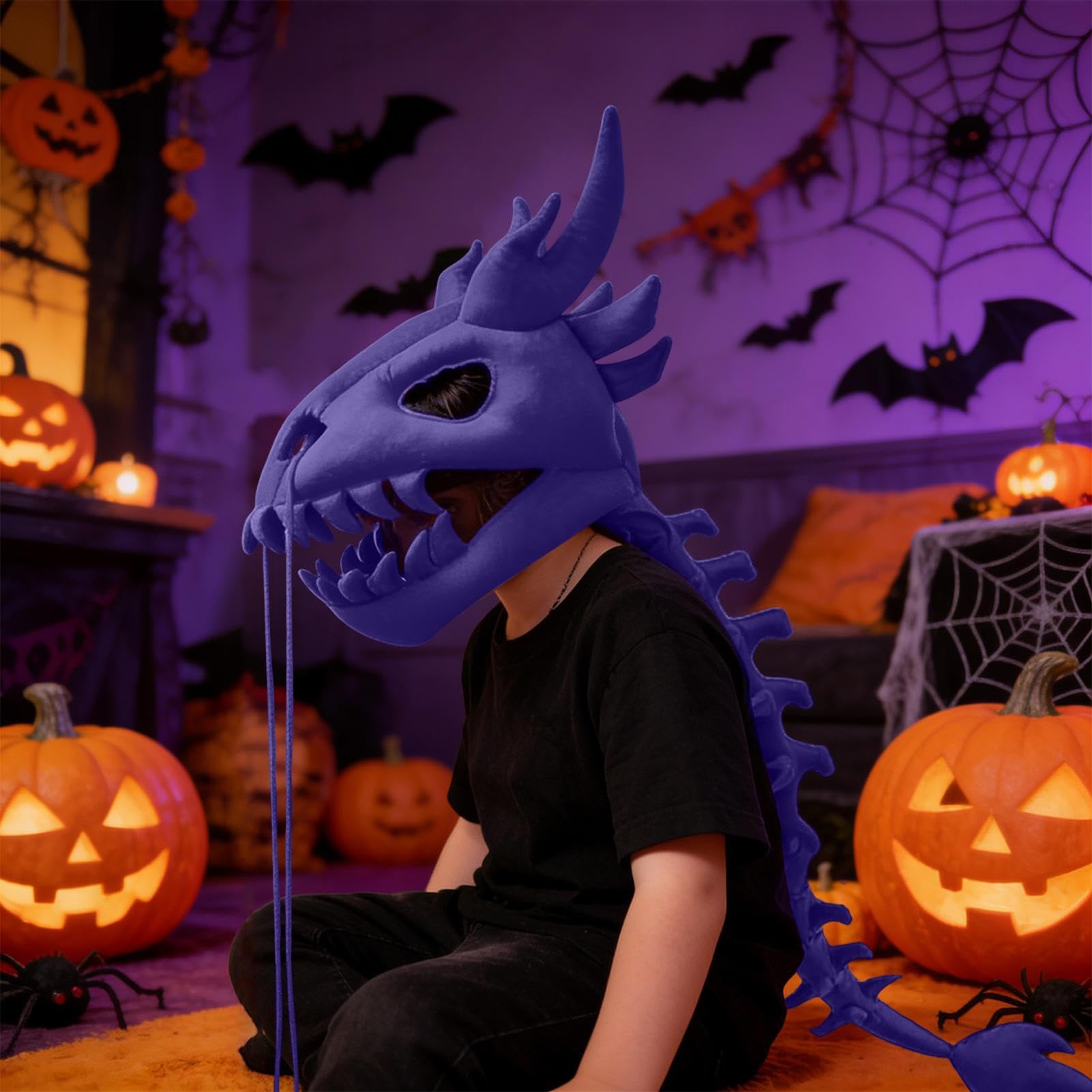 Générique Kostium szkieletu dinozaura Cosplay, oddychający i miękki, kostium zwierzęcy na Halloween, Boże Narodzenie, imprezę, pokaz