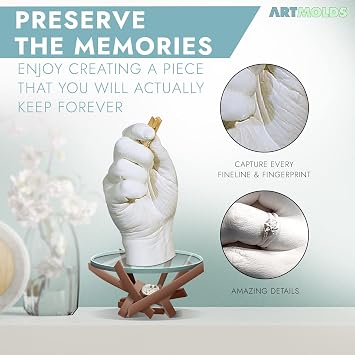 EZ Cast Kit - Hand Casting and Molding Kit for DIY Plaster Statues - Perfect for Couples, Families, and Events - Quality Materials for Professional Results