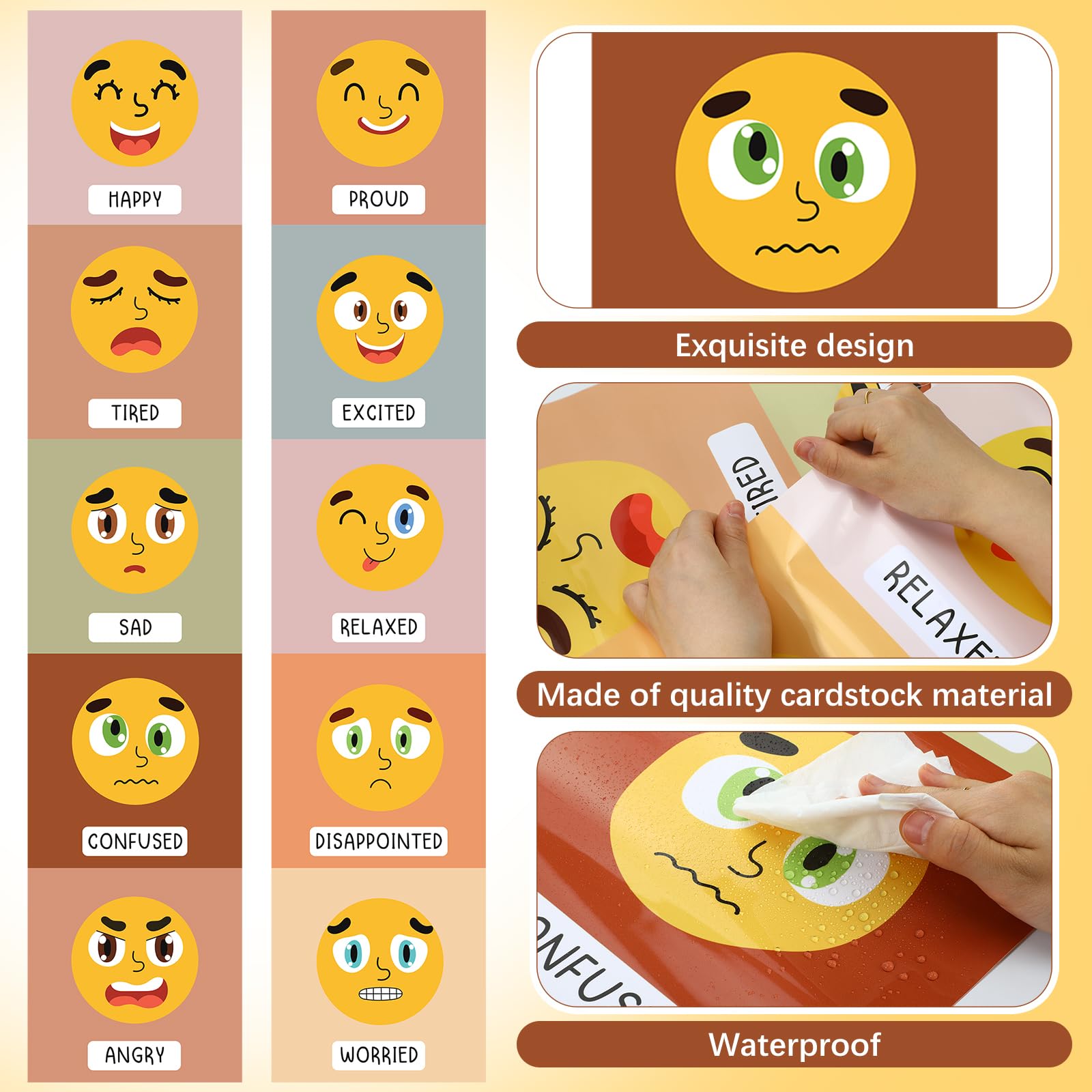 Snapklik.com : Kosiz 2 Pcs Feeling Emotions Chart Posters Feeling ...
