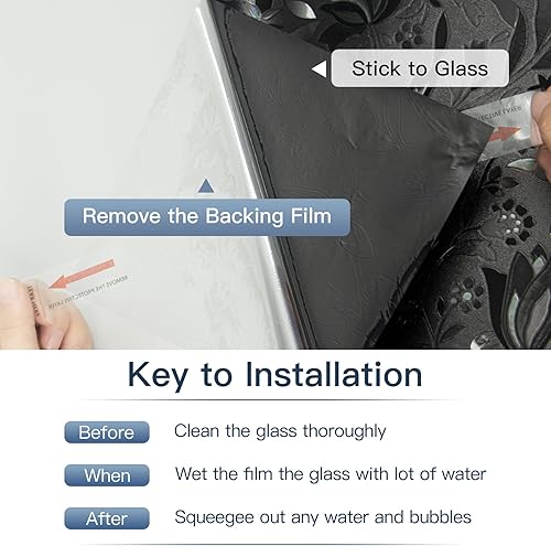 Miniatura 4 de Película decorativa de tinte de ventana para el hogar, película de vidrio esmerilado anti-UV, control de calor, cubierta de puerta, calcomanías de