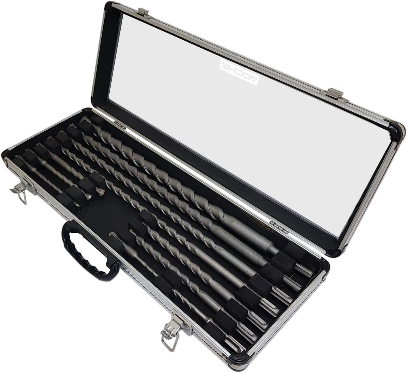 Voche® 11 Piece SDS+ Masonry Drill Bit Set in Aluminium Storage Case