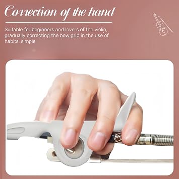 Violin Bow Grip Correcting Device, Beginner Correction Posture Grip Bow Pose Orthoses (Black)