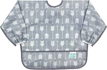 Bumkins Sleeved Bib for Girl or Boy, Baby and Toddler for 6-24 Mos