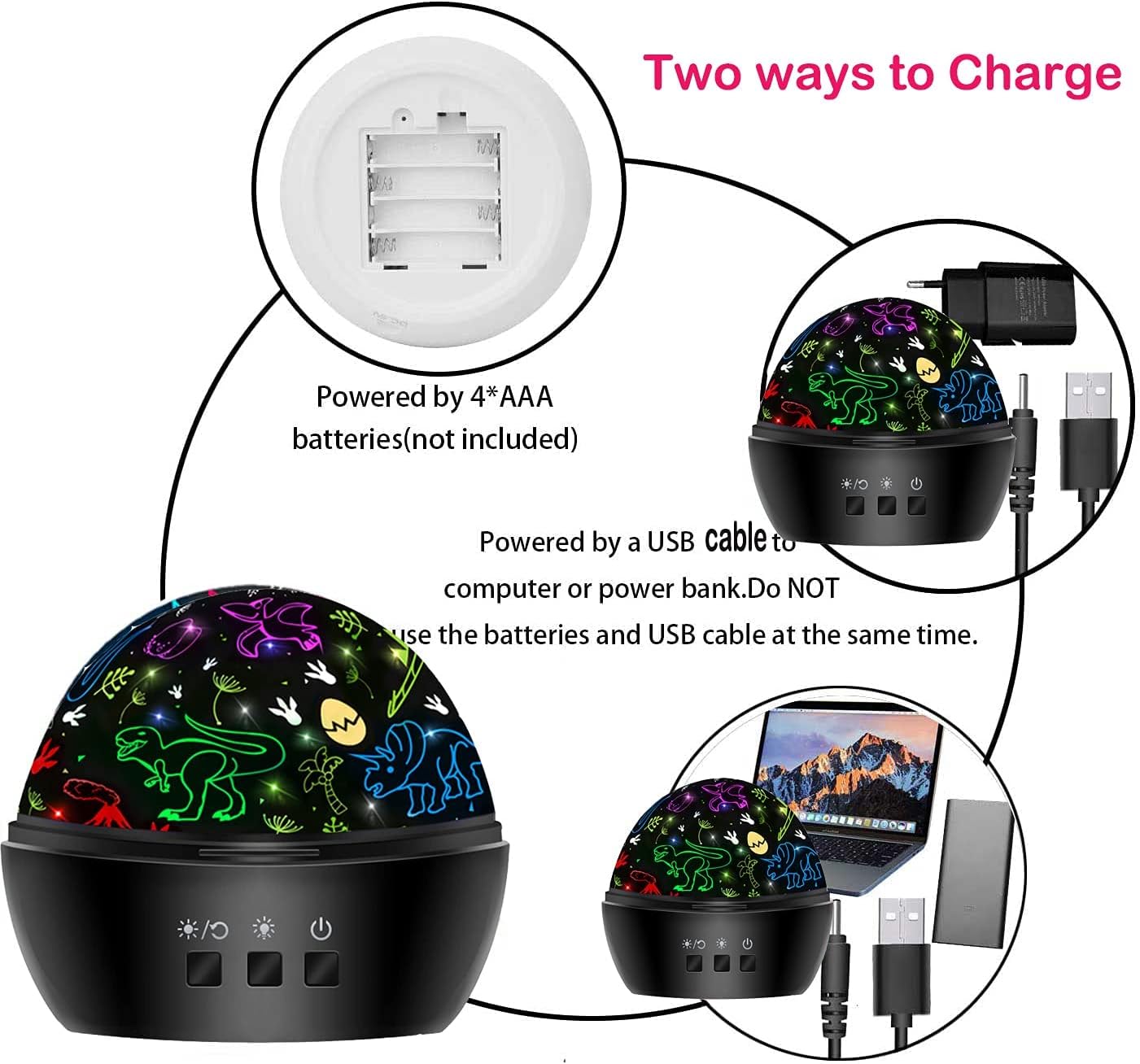 MINGKIDS Gifts for 3 4 5 6 7 8 Year Old Girls Boys,Night Light Projector