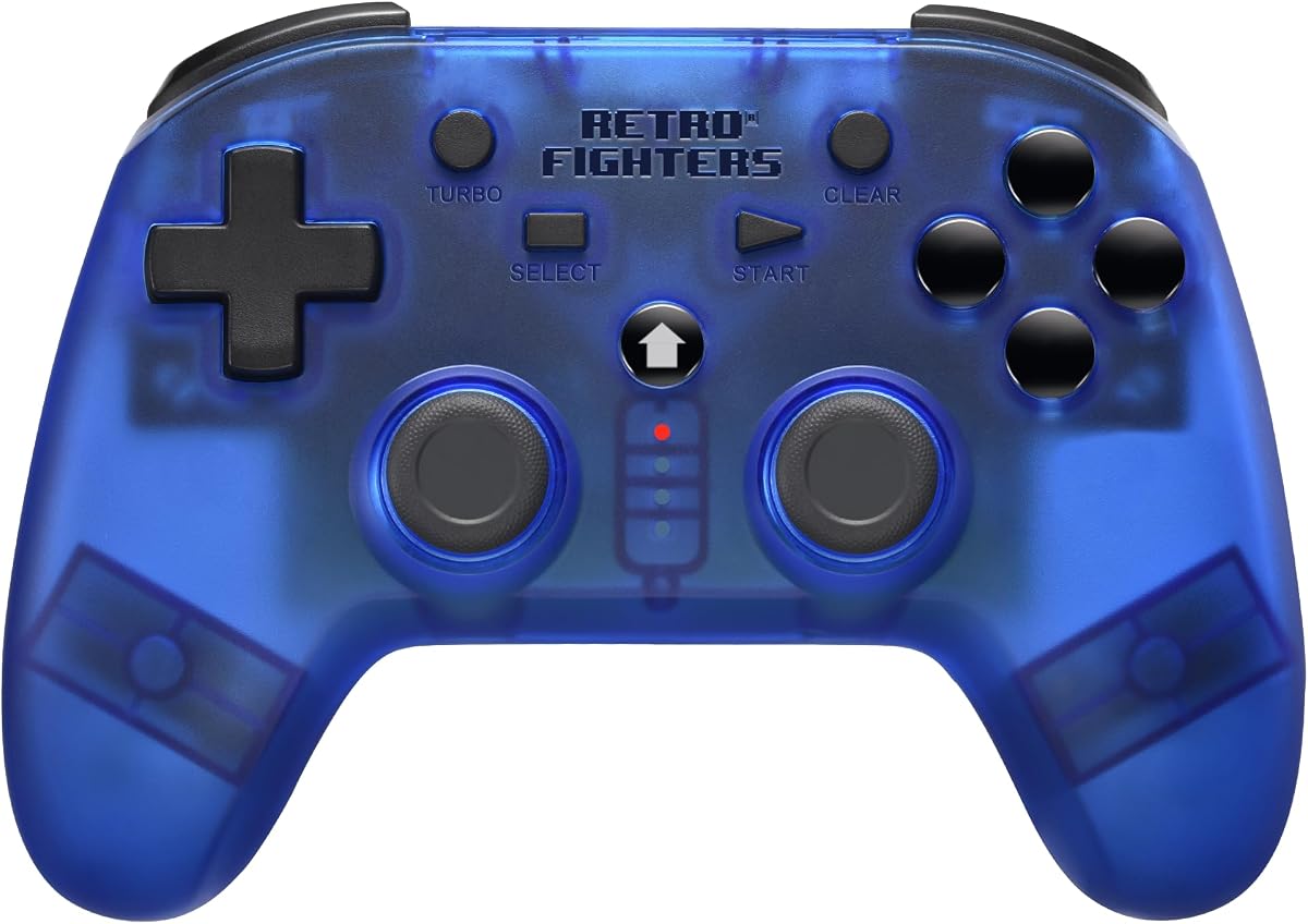 Retro Fighters Defender Next-Gen PS1 - PS2 - PS3 - PS Classic - Switch & PC Compatible Wireless Controller, Blue