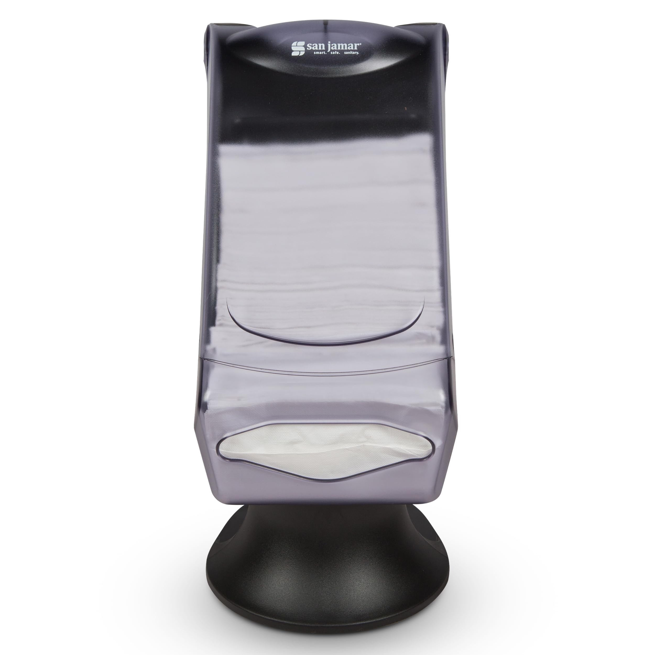 San Jamar H5005SCL Venue dispensador de servilletas, diseño con soporte, Full Fold, cara, 450 de control + capacidad, 441 mm H x 203 mm W x 330 mm D, transparente