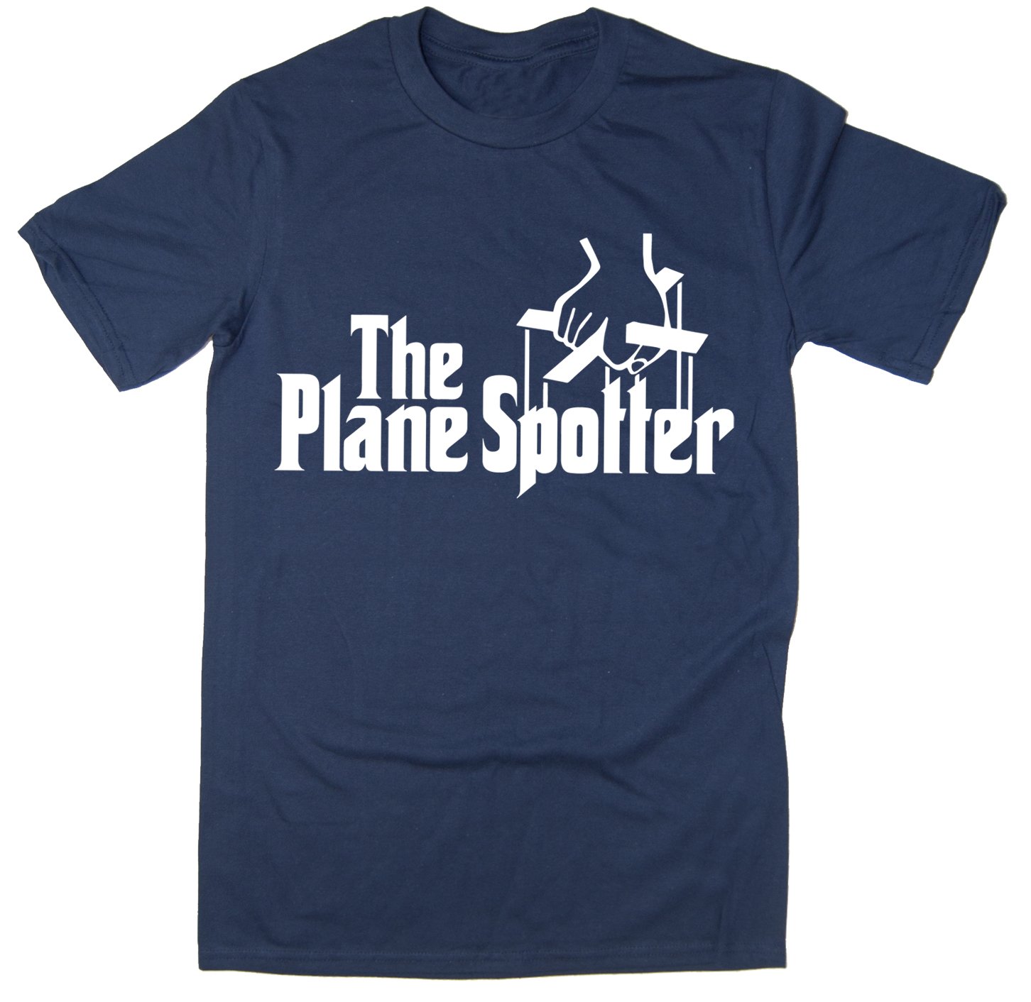 Rocket Fuel Men's Navy 'The Plane Spotter' Funny Printed T-Shirt - Medium