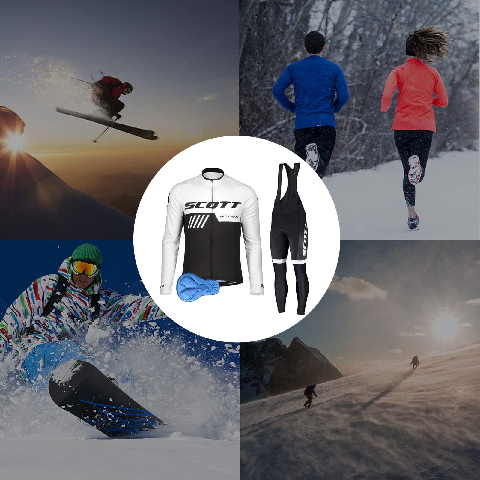 Abbigliamento Ciclismo Uomo Invernale In Pile Completo Ciclismo Maglia Tuta Bicicletta Termico Uomo Pantaloni Imbottiti Con 3D Gel Traspirante Sportivo