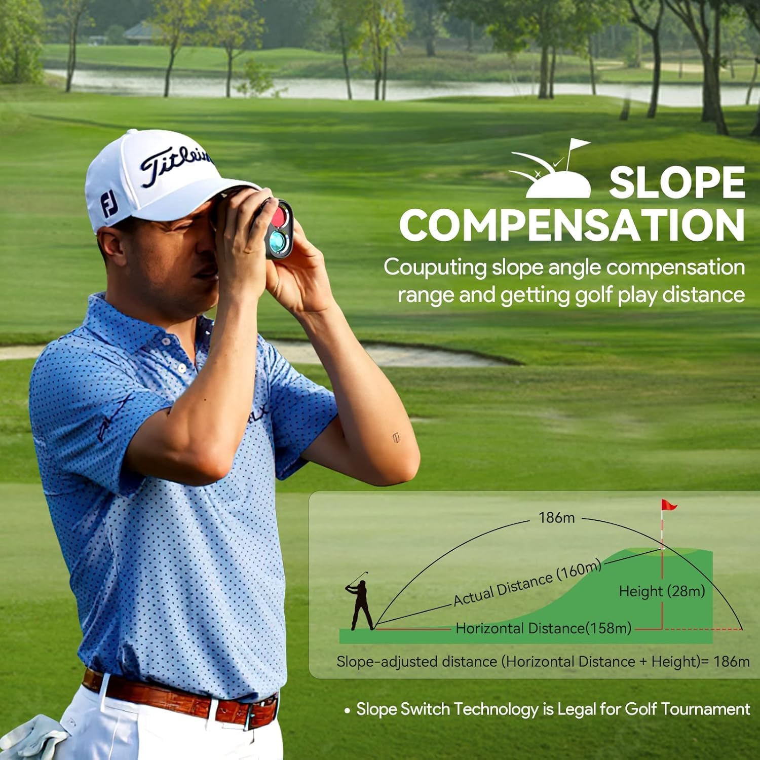 Golf Rangefinder with Slope, THGOLF 1000 Yards USB C Rechargeable Rangefinder Golfing with Flag Acquisition, Pulse Vibration and Fast Focus System, 6X Magnification, ±1 Yard Accuracy (Grey)