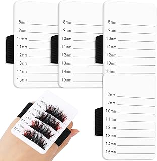 Lash Tray,4 Pack Lash Holder Lash Tiles for Lash Extension Supplies Eyelash Extension Hand Pallet with Adjustable Wrist Strap False Lash Tray Tools One Size Fits Most Eyelash Extension Holder