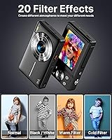 Vista 4 de Digital Camera, Latest FHD 1080P Digital Camera for Teens with SD Card Anti Shake Point and Shoot Cameras Portable 16X Zoom Compact Small Cameras