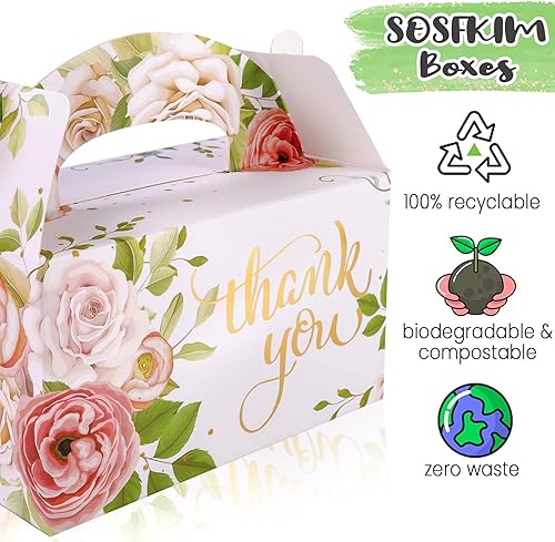 Miniatura 5 de Paquete de 24 cajas de regalo de fiesta, cajas de dulces de agradecimiento de papel de aluminio dorado para bodas, despedidas de soltera, cajas