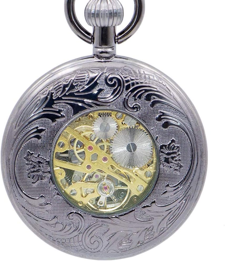Retro Hand Wind Mechanical Pocket Watch Watch Chain Necklace Pendant Gift Men Pocket Watch Gifts for Family
