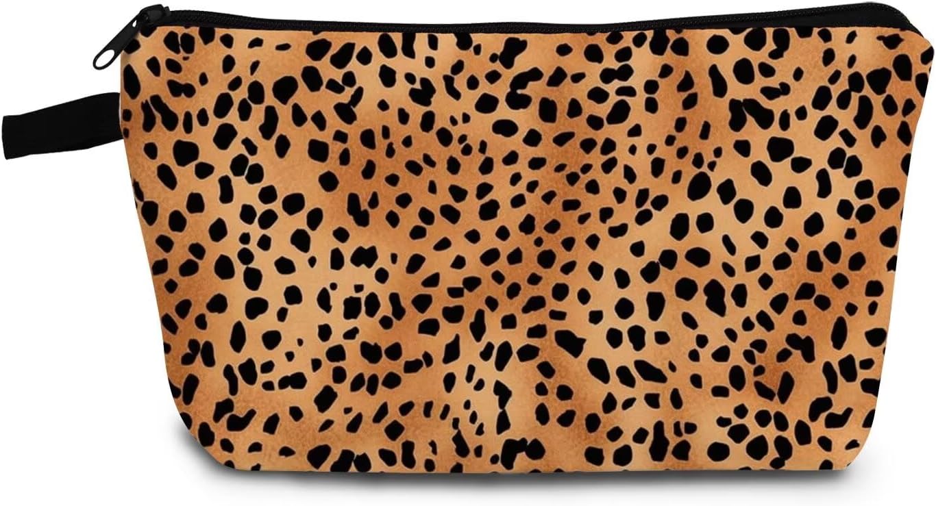 Cheetah Leopard Print Small Cosmetic Bag