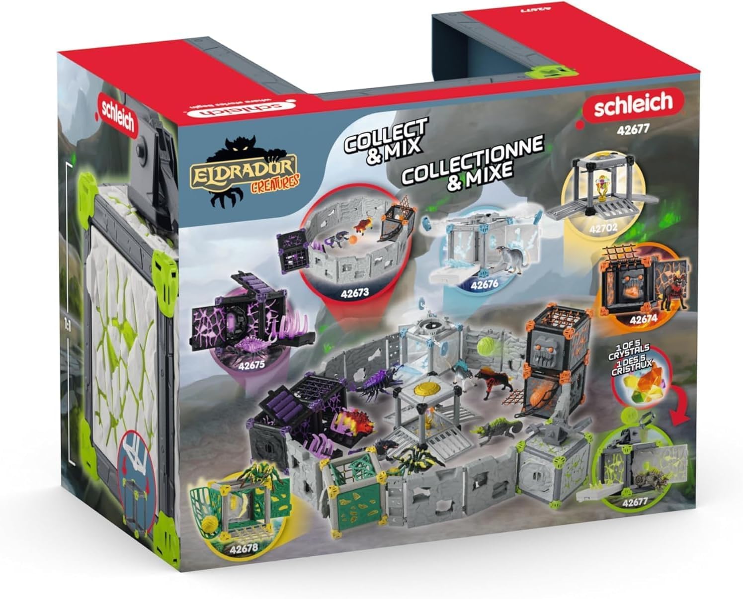 schleich 42677 Kamienny Kameleon z Jaskini Bitewnej., od 7 lat, ELDRADOR CREATURES - Zestaw do zabawy, 34 kawałki