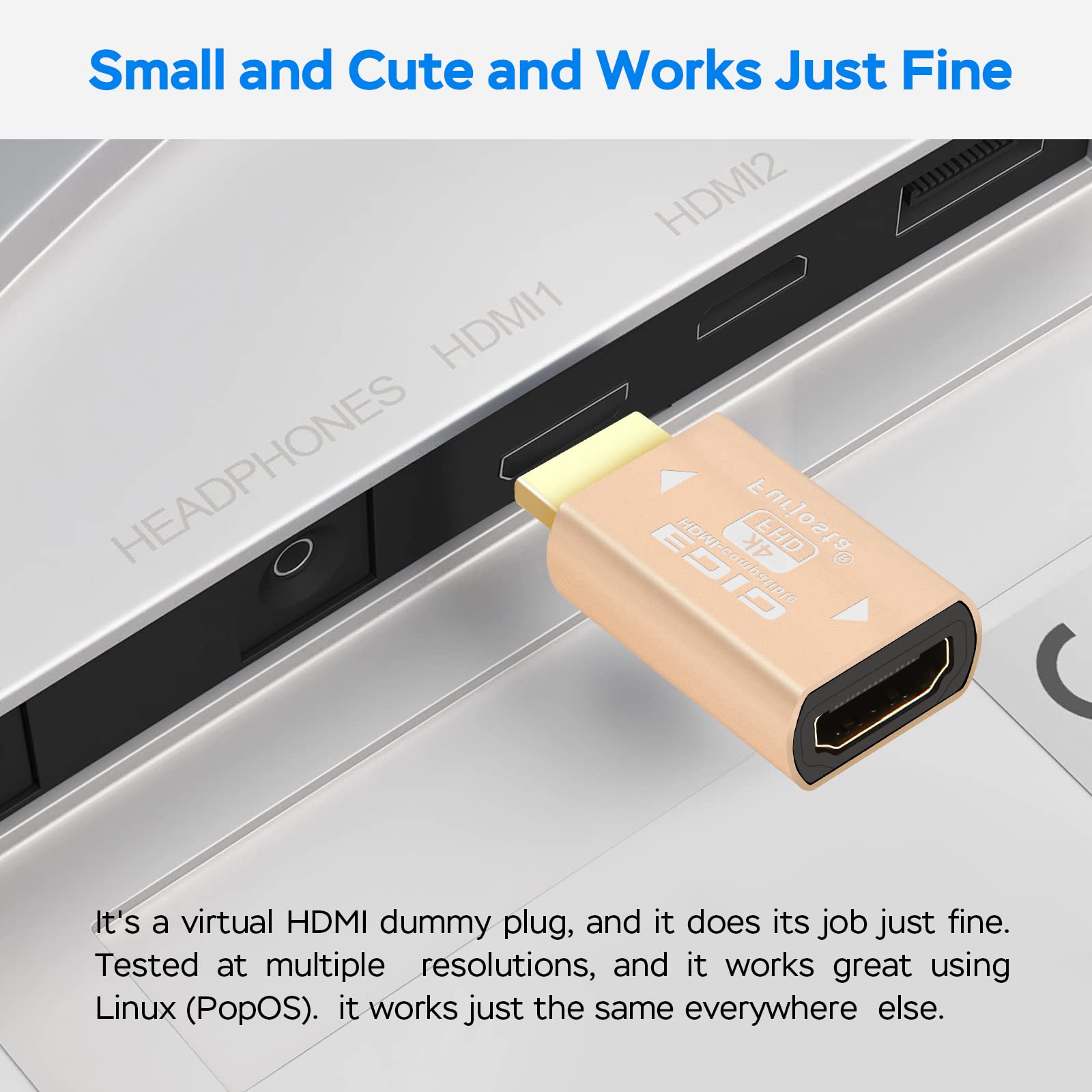 Furjosta Hdmi Edid エミュレーター パススルー 4K アルミニウムフィット ヘッドレスキープモニターアクティブスイッチとエクステンダー Amazon.co.jp: Furjosta Hdmi Edid エミュレーター パススルー 4K