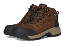 Men's Skokie Hiker Style Mid Height Composite Toe 90 Degree Waterproof Work Boots, Dark Earth/Black, 10.5 EE
