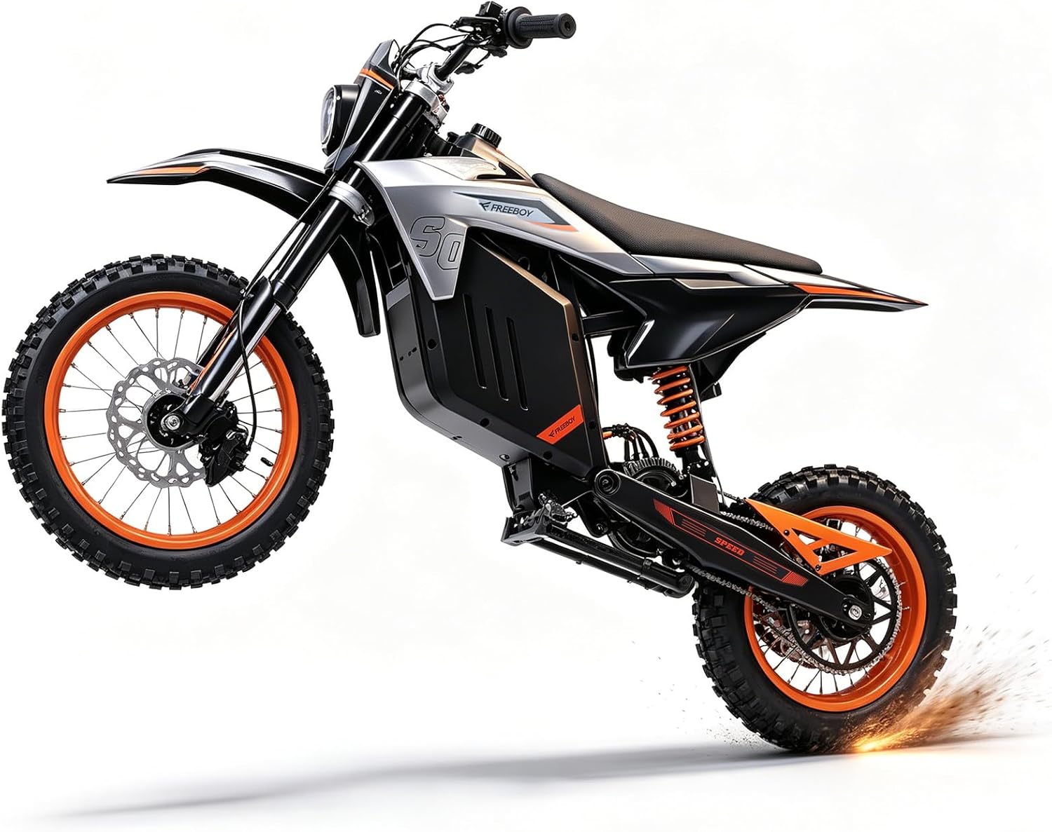 Electric Dirt Bike, 3000W | 31MPH | 48V/30AH Battery Electric-Motorcycle with 30Miles, Off-Road E Dirt Bike with Hydraulic Disc Brake, Full Suspension, 14"/12" Fat Tire Ebike for Teens & Adults