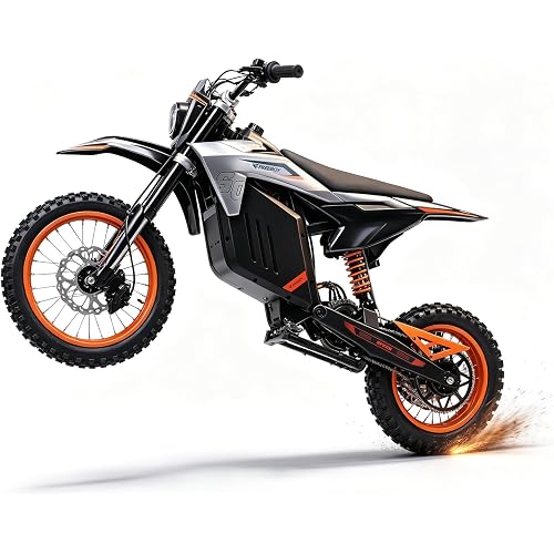 Electric Dirt Bike, 3000W | 31MPH | 48V/30AH Battery Electric-Motorcycle with 30Miles, Off-Road E Dirt Bike with Hydraulic Disc Brake, Full Suspension, 14"/12" Fat Tire Ebike for Teens & Adults