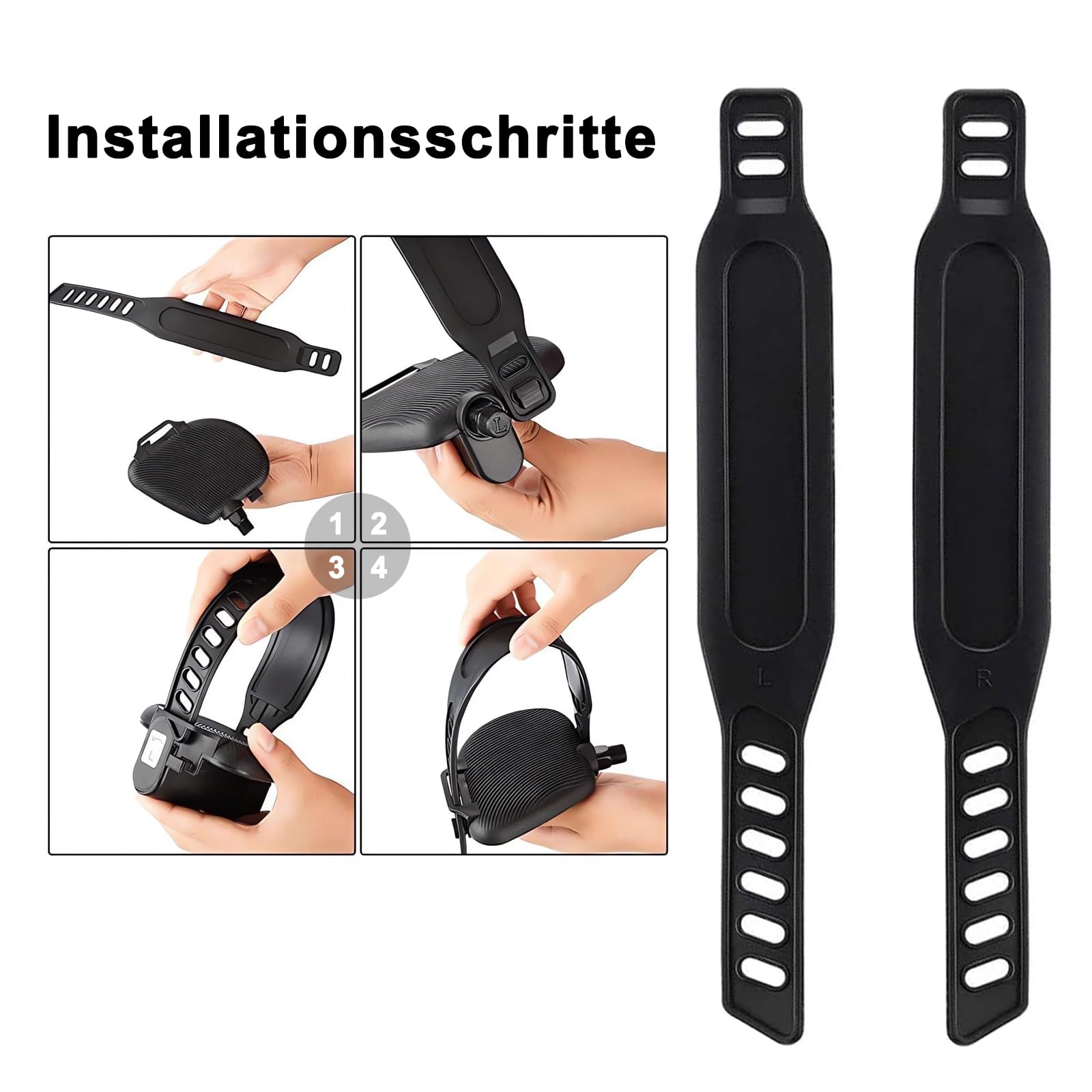 4 Pezzi Cyclette Cinghie Pedale, Universale Cinghie a Pedale per la Maggior Parte Delle Cyclette