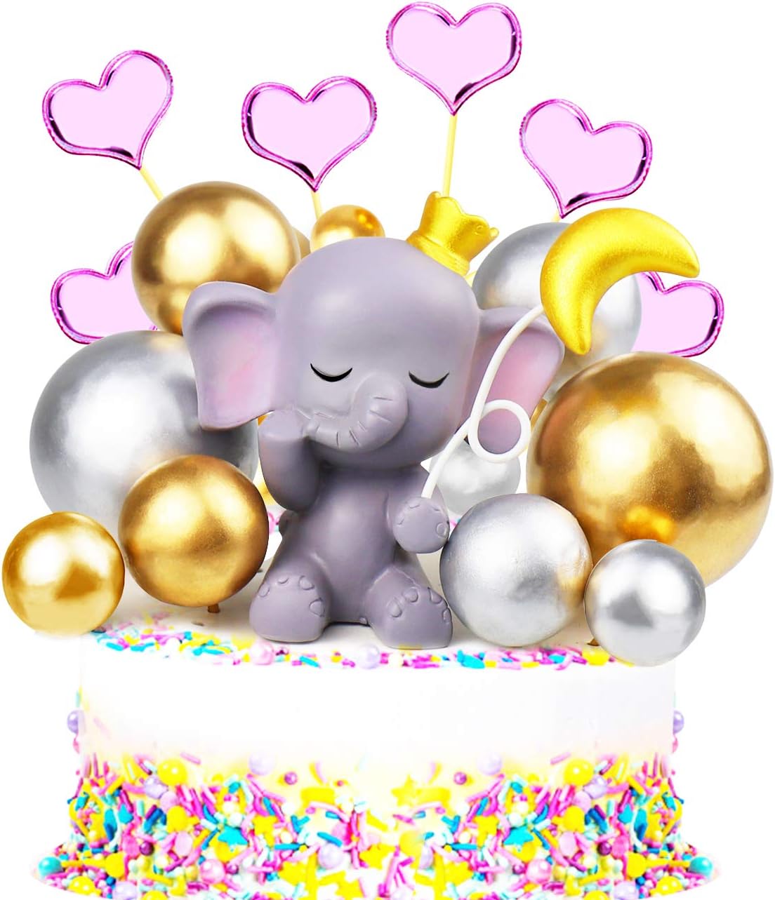 Elephant Cake Toppers – Edible Baby Shower & Jungle Party Designs