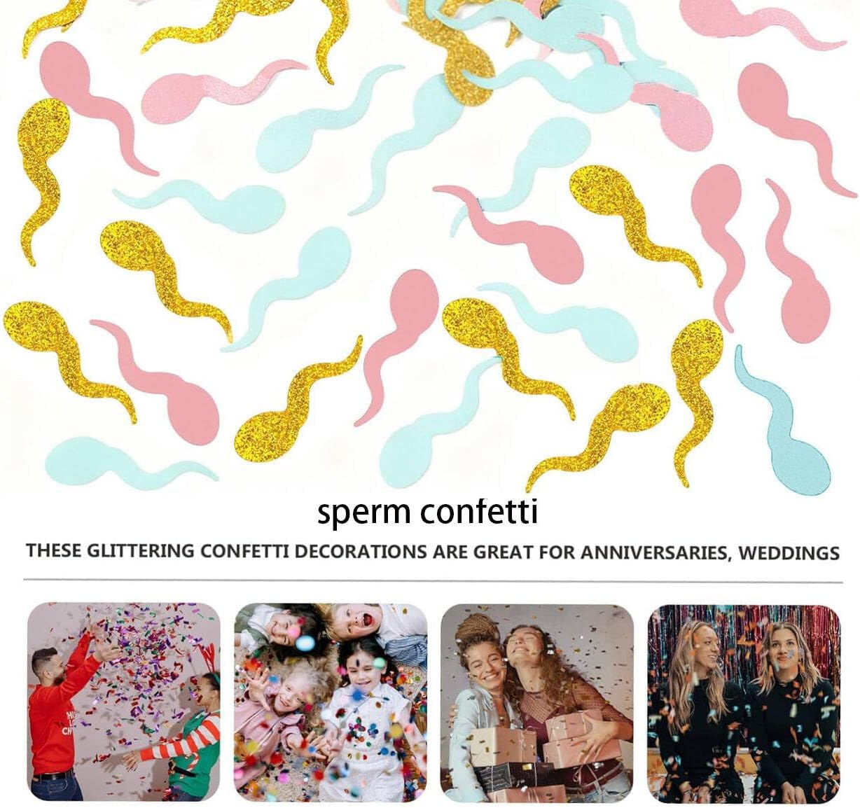 1 Pack Colorful Glitter Party Confetti Cute Sprinkle Party Table Decoration for Confetti Cannon Celebration Wedding Engagement Supplies Set H9