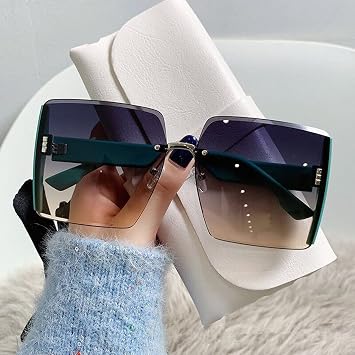Popular Large Frame Glasses,Square Oversized Sunglasses,Ladies Gradient Sunglasses