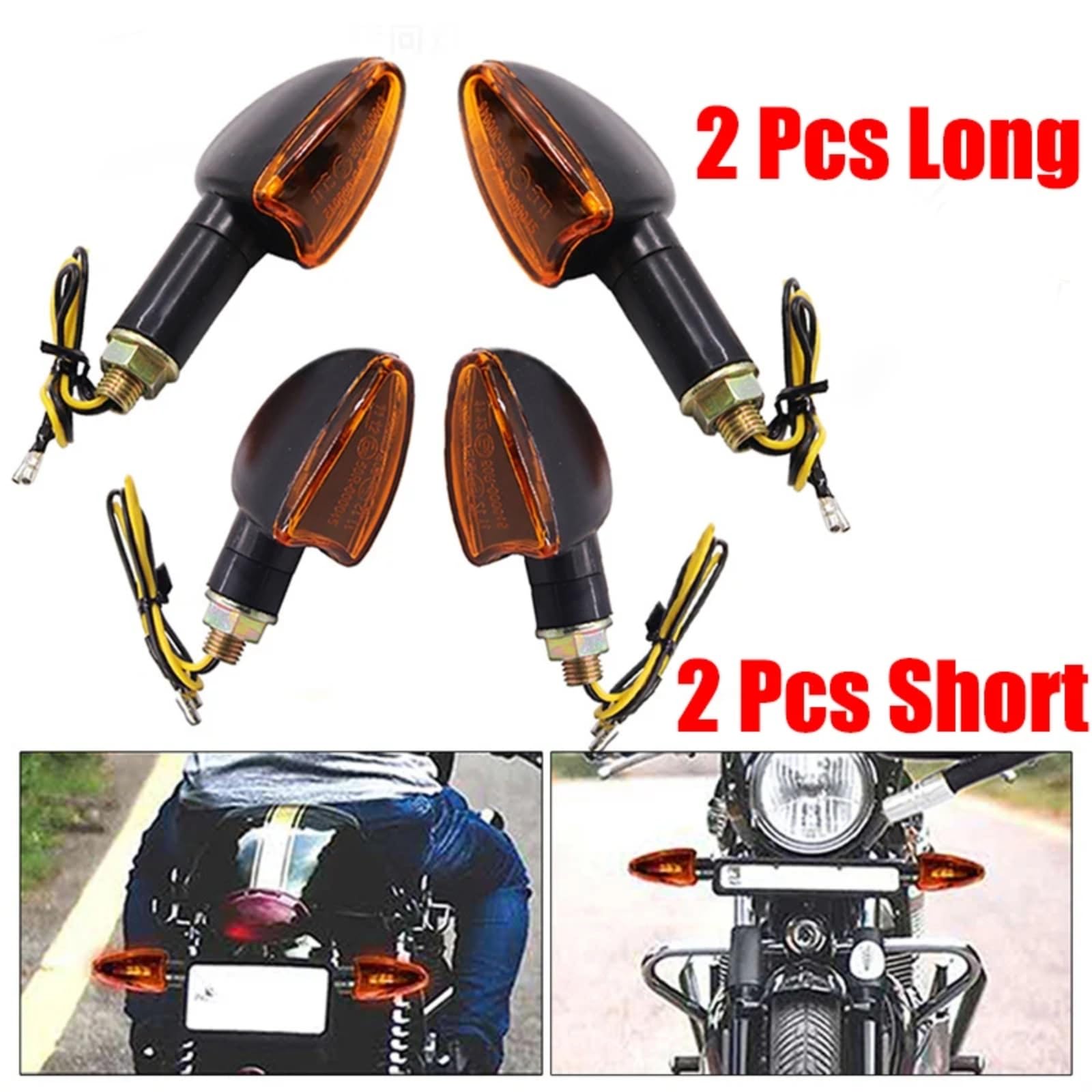 Per CB650R Per CBR500R Per CBR650R Per Rebel 500 Moto Sinistra E Destra Indicatore Di Direzione 12V 10mm Lampeggiante Lampada(C)