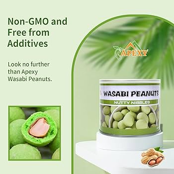 Amazon.com : Apexy Roast Peanuts Snack Pack of 3 (Wasabi Peanuts