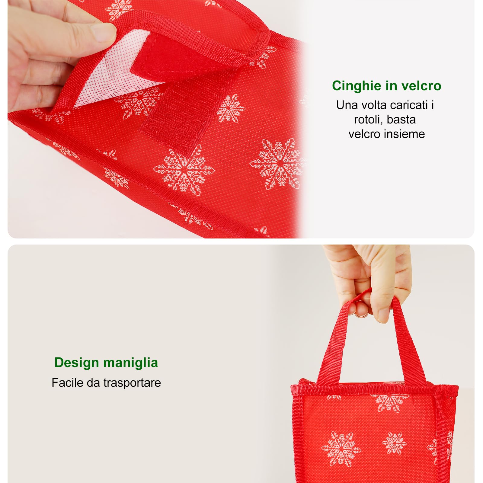 ZHSX Contenitore per Carta da Regalo, 2 Confezioni Porta Carta Regalo in Fibra, Organizzatore Dell'involucro del Regalo di Natale per Carta, Etichette, Fiocchi - 78 * 14 * 14cm