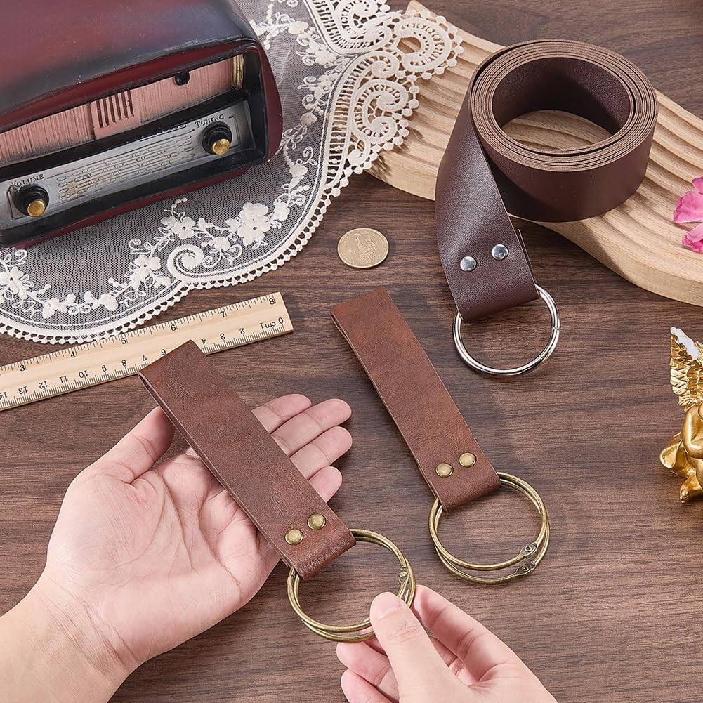 Medieval Leather Belt Skirt Hike PU Leather Renaissance Pirate Viking Belt Hook Loop Wrist Waistband image 3