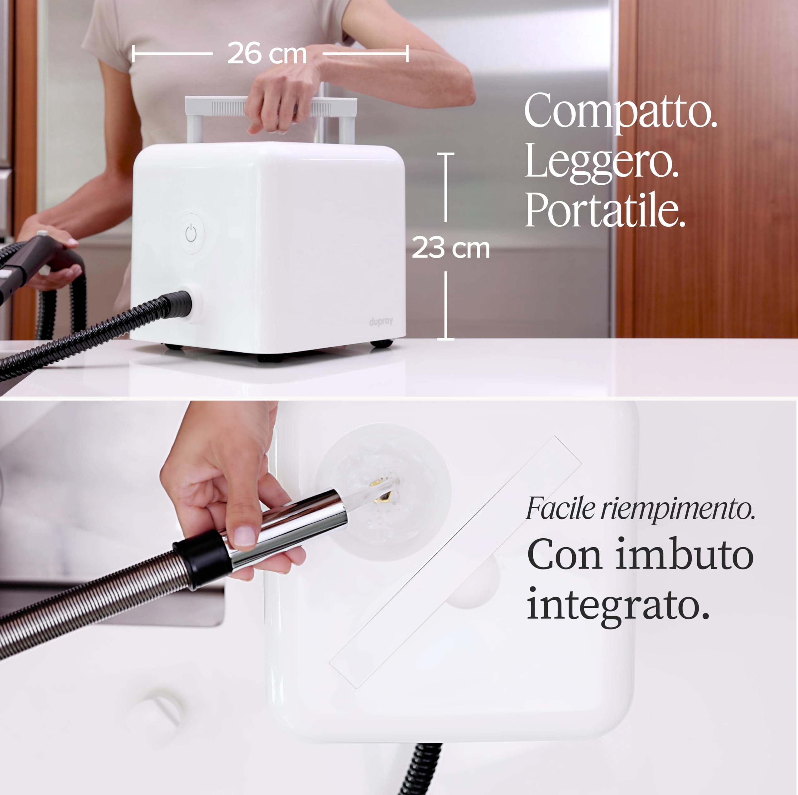 Dupray Neat Pulitore a vapore con Kit 17 Accessori – potente pulitore a vapore multifunzione per casa, pavimenti, fughe, piastrelle, materassi, mobili, finestre, auto e altro