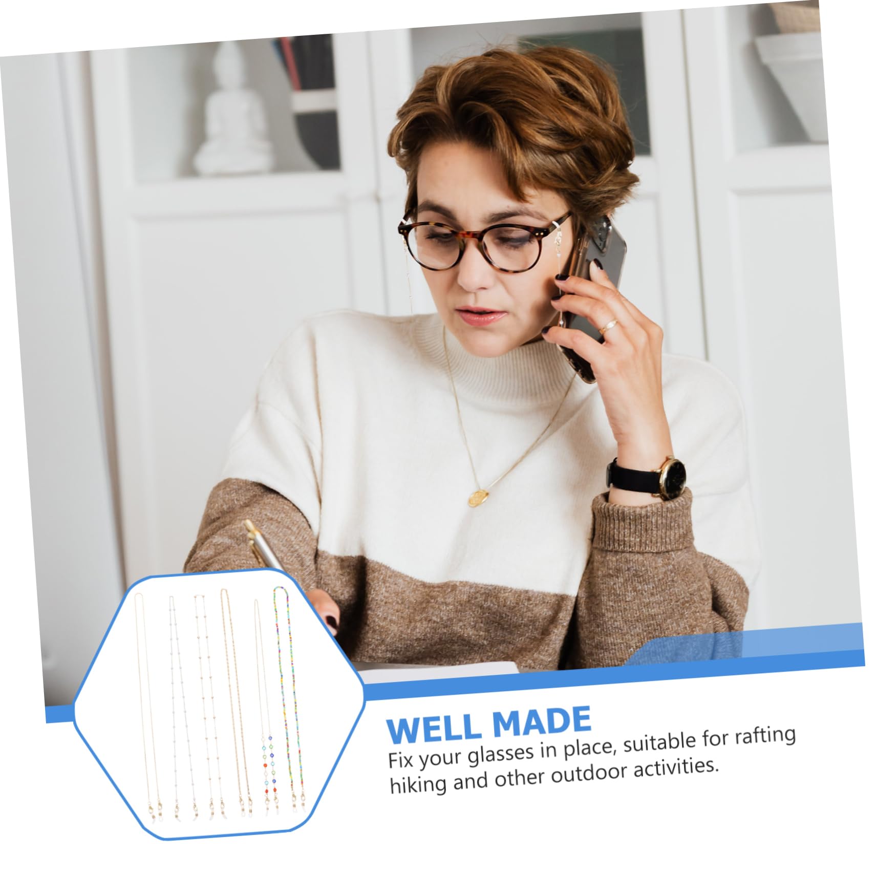 LIFKOME Brillenkette Maskenkette brillen brillenbänder für brille Sportsonnenbrillen Brillen Anti-verlorene modisch hängendes Maskenseil Brille mit Glasperlen