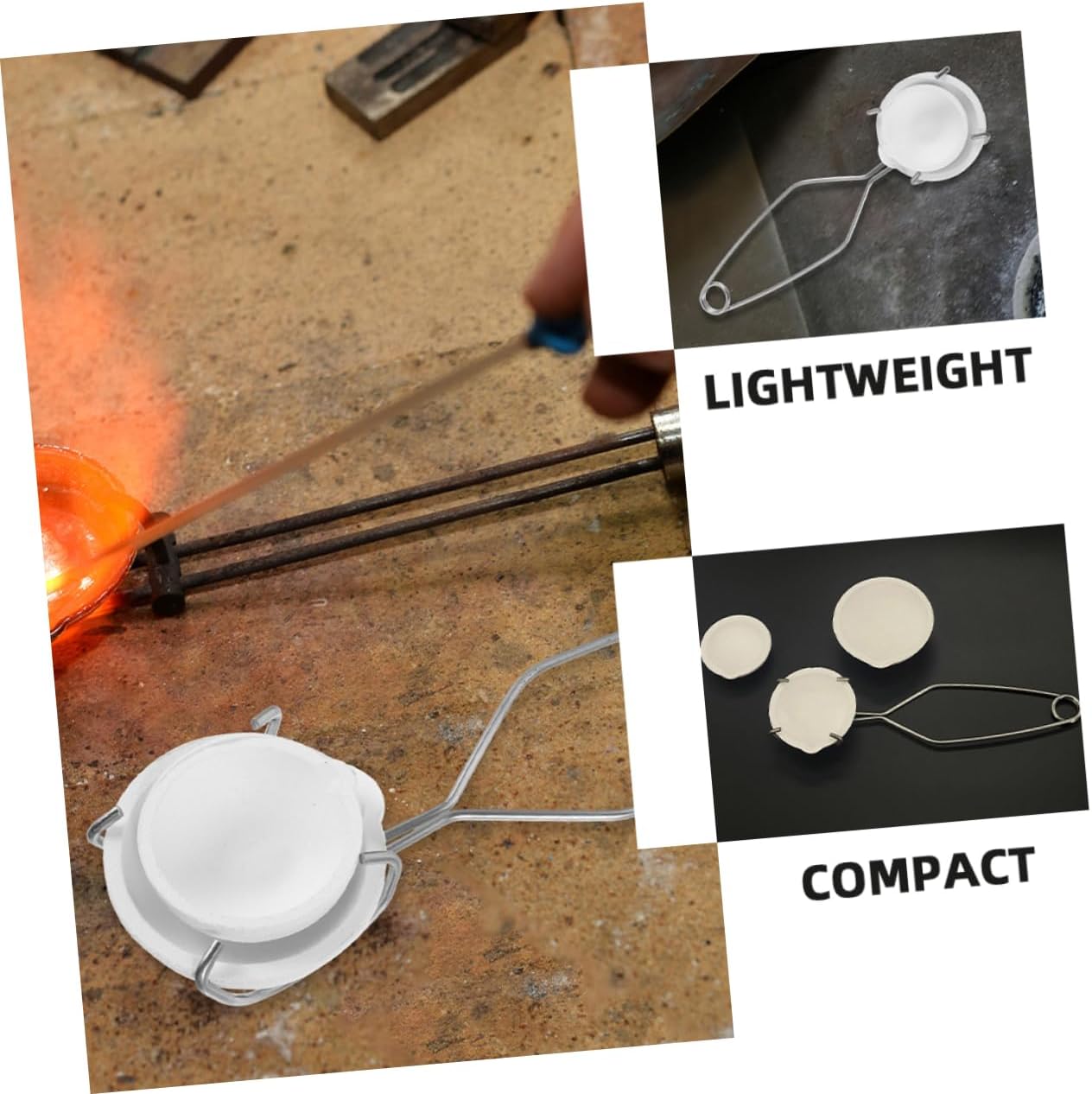 Steel Crucible Tongs for Jewelry Casting, Heat Resistant Furnace Tool