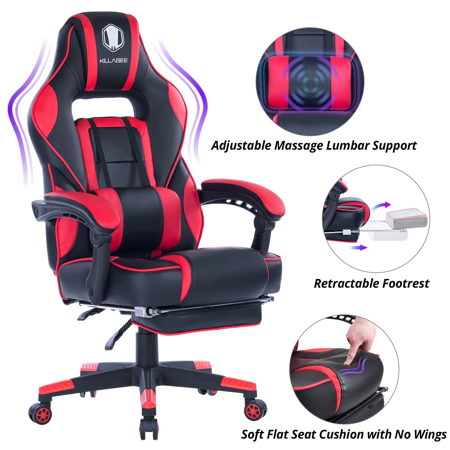 Amazon.com: VON RACER Massage Gaming Chair, Desk Office Chair High