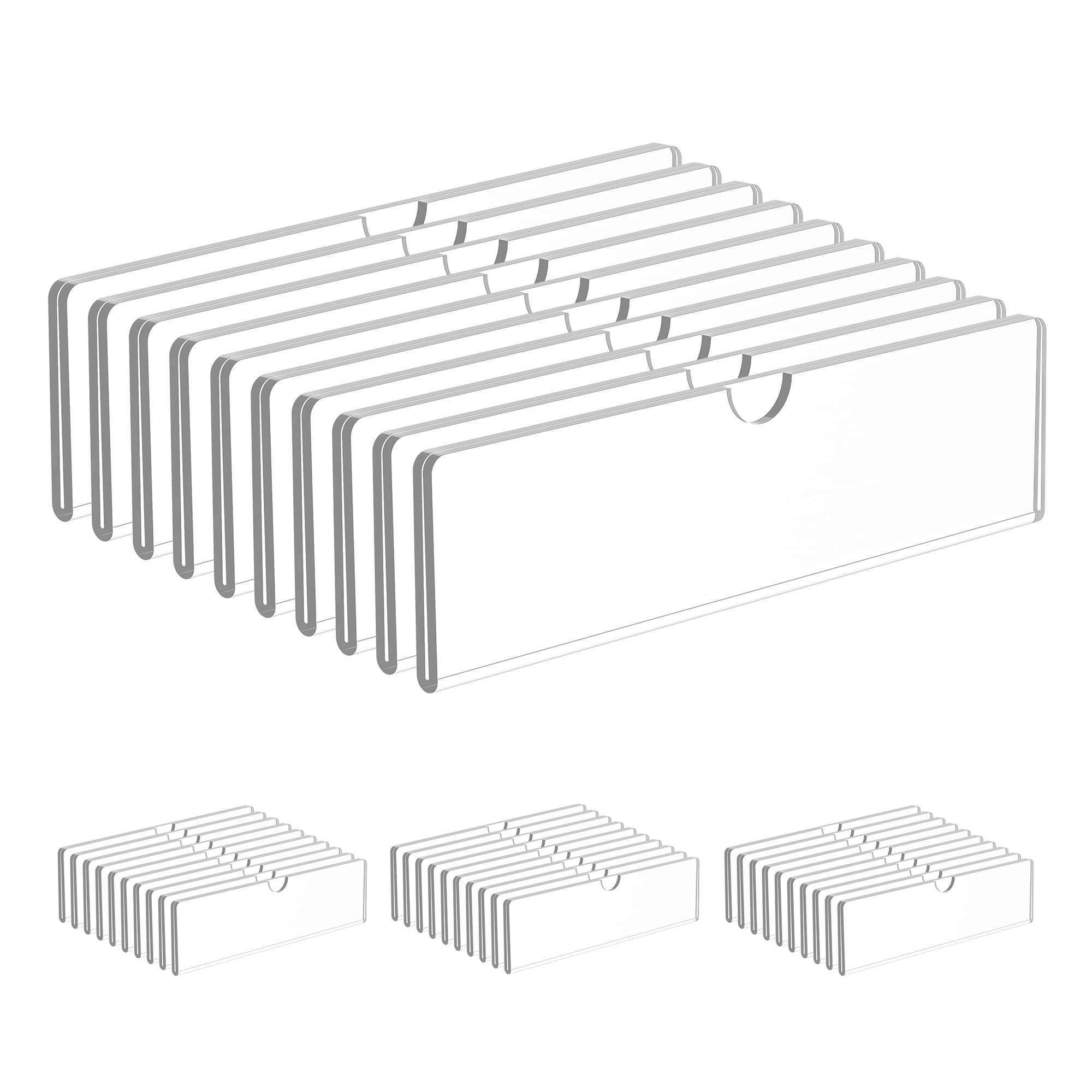 KOTEMON Soporte acrílico para placa de nombre de pared, placa de nombre de oficina con cintas adhesivas, placa de nombre de puerta y pared, marco transparente para carteles, 2 x 8 pulgadas, paquete de